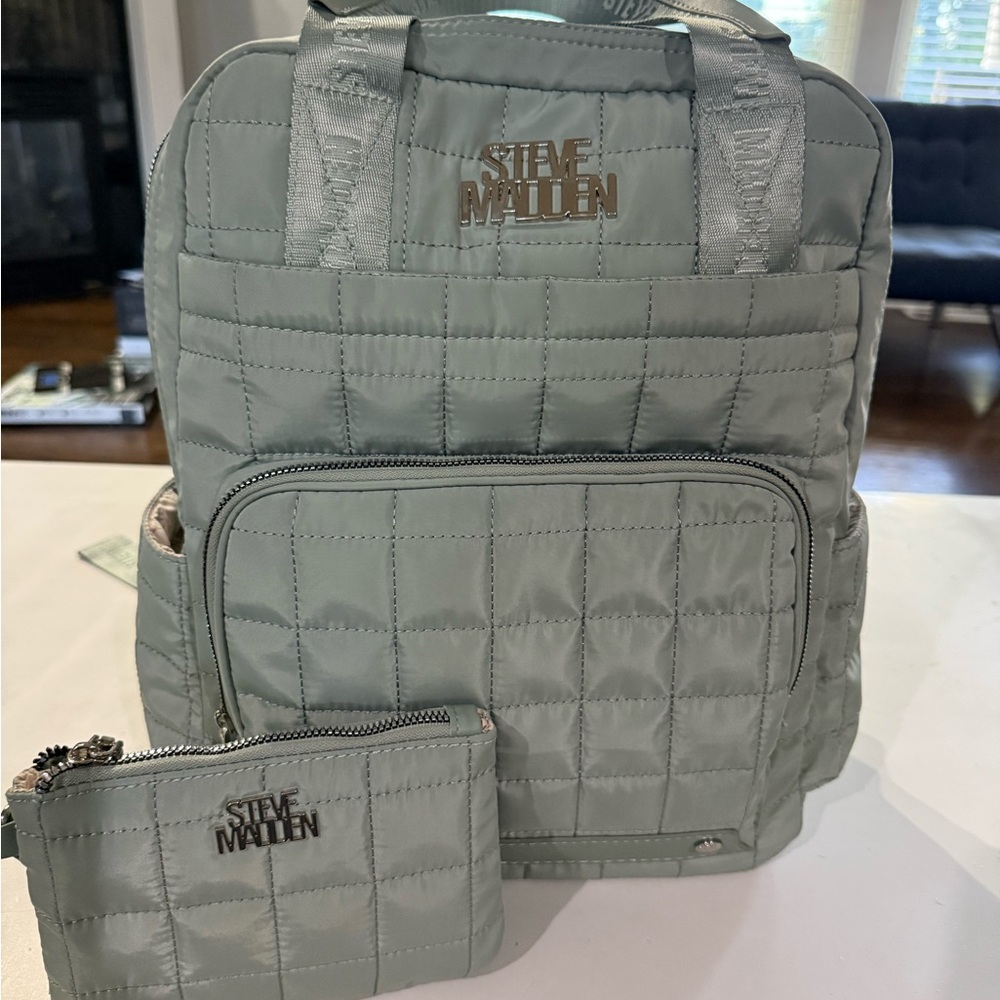 Steve Madden Sage Quilted Backpack with Pouch